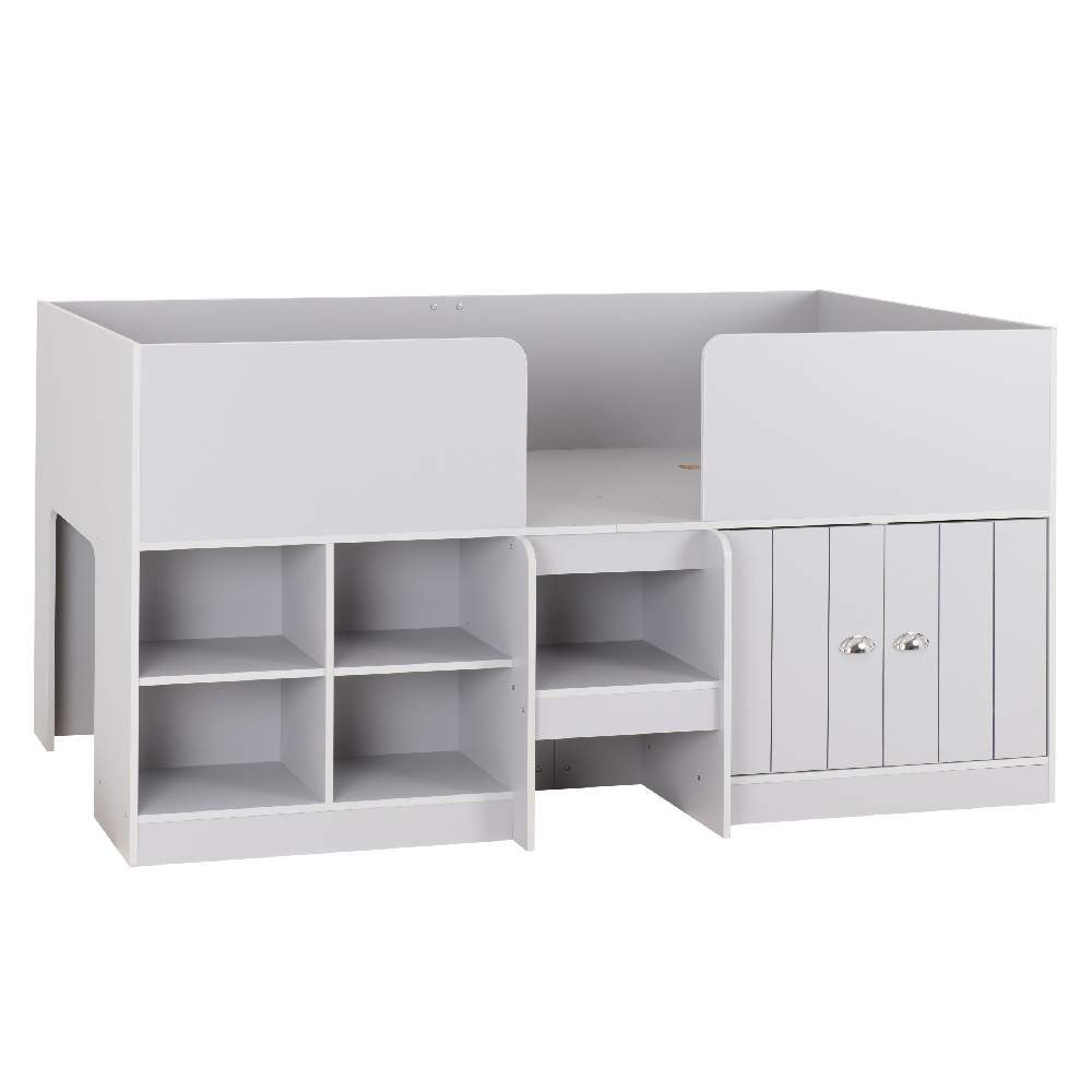 Ocala Wooden Low Sleeper Children Bed With 2 Doors In Dove Grey