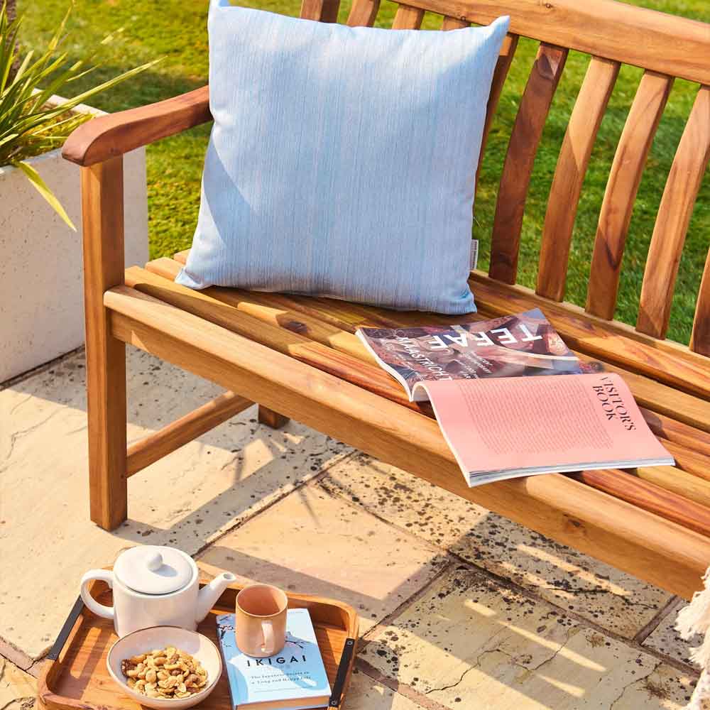 Ocevara Outdoor Wooden Seating Bench 4Ft in Golden Brown