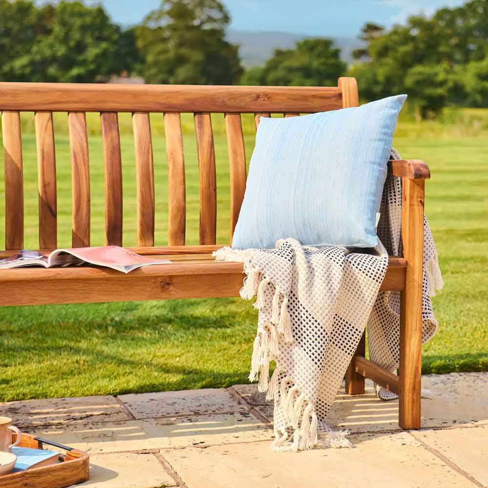 Ocevara Outdoor Wooden Seating Bench 5Ft in Golden Brown
