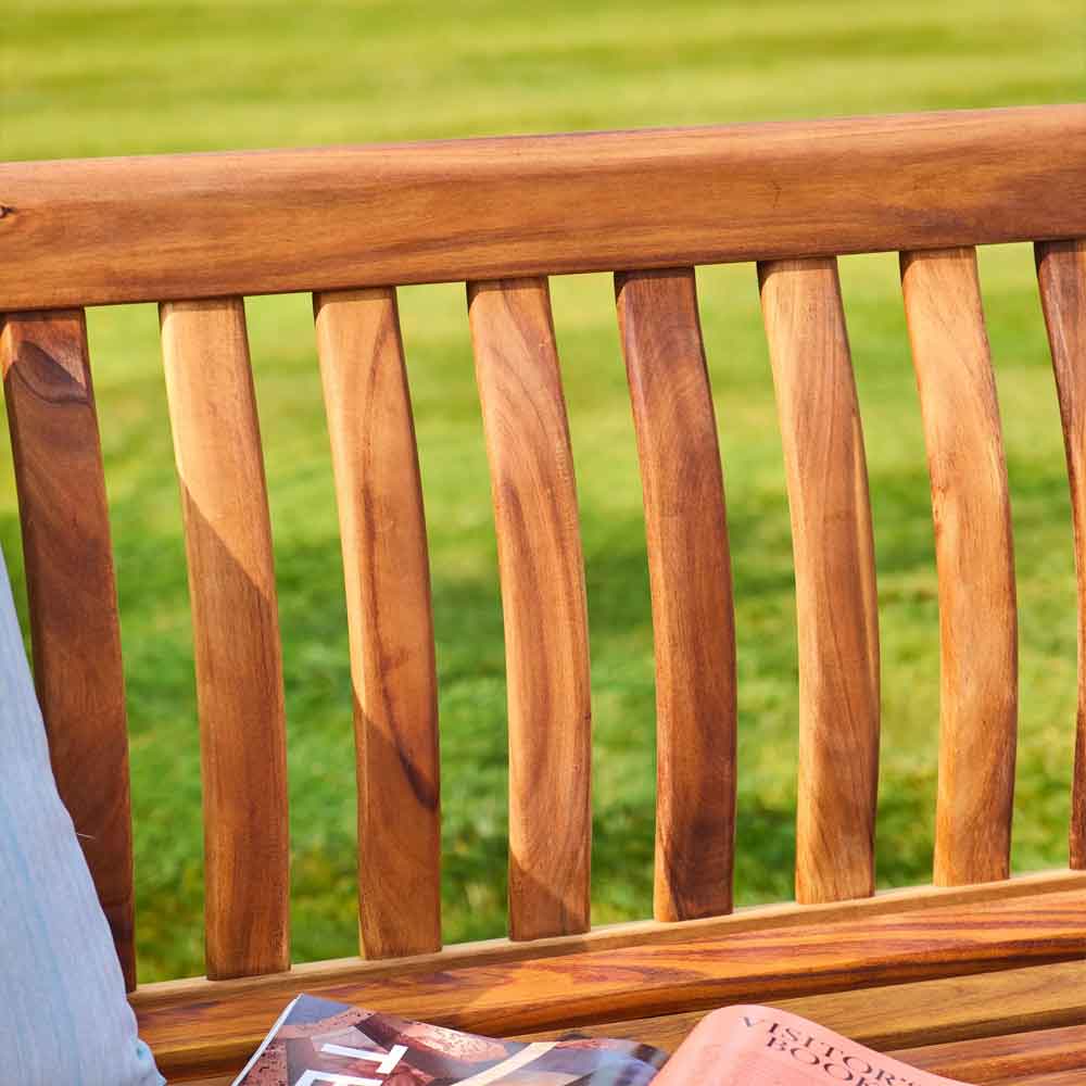 Ocevara Outdoor Wooden Seating Bench 5Ft in Golden Brown