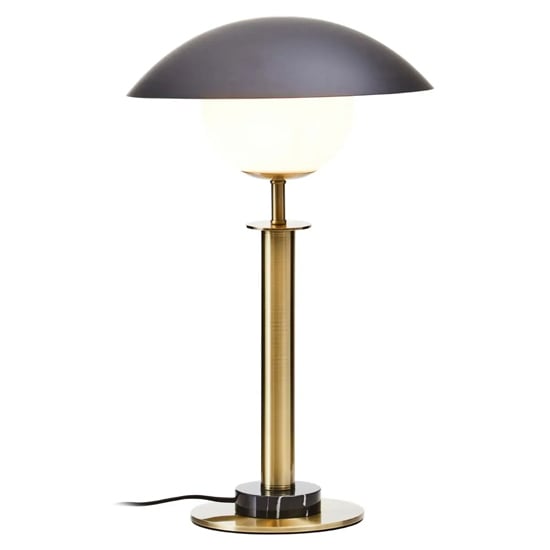 Product photograph of Ocho Black Table Lamp With Gold Body And Black Marble Base from Furniture in Fashion