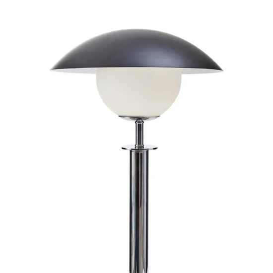 Ocho Black Table Lamp With Silver Body And Black Marble Base