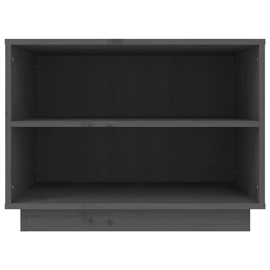 Ochoa Solid Pinewood Shoe Storage Bench In Grey