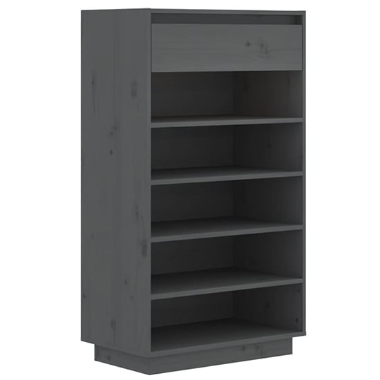 Ochoa Solid Pinewood Shoe Storage Rack In Grey_3