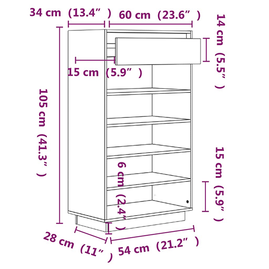 Ochoa Solid Pinewood Shoe Storage Rack In Grey_6