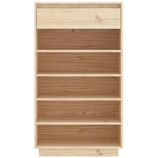 Ochoa Solid Pinewood Shoe Storage Rack In Natural