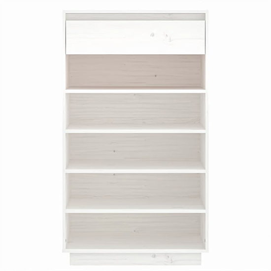 Ochoa Solid Pinewood Shoe Storage Rack In White