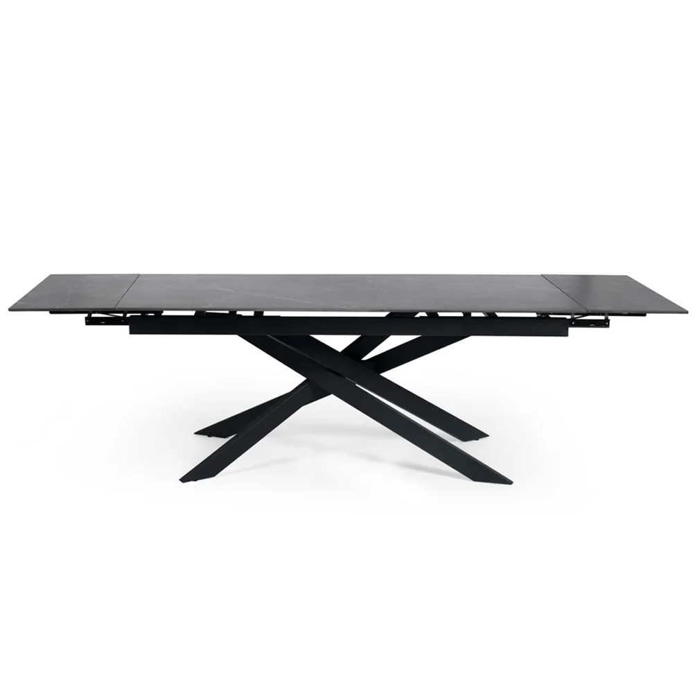Ocoee Ceramic Top Extending Dining Table - Black