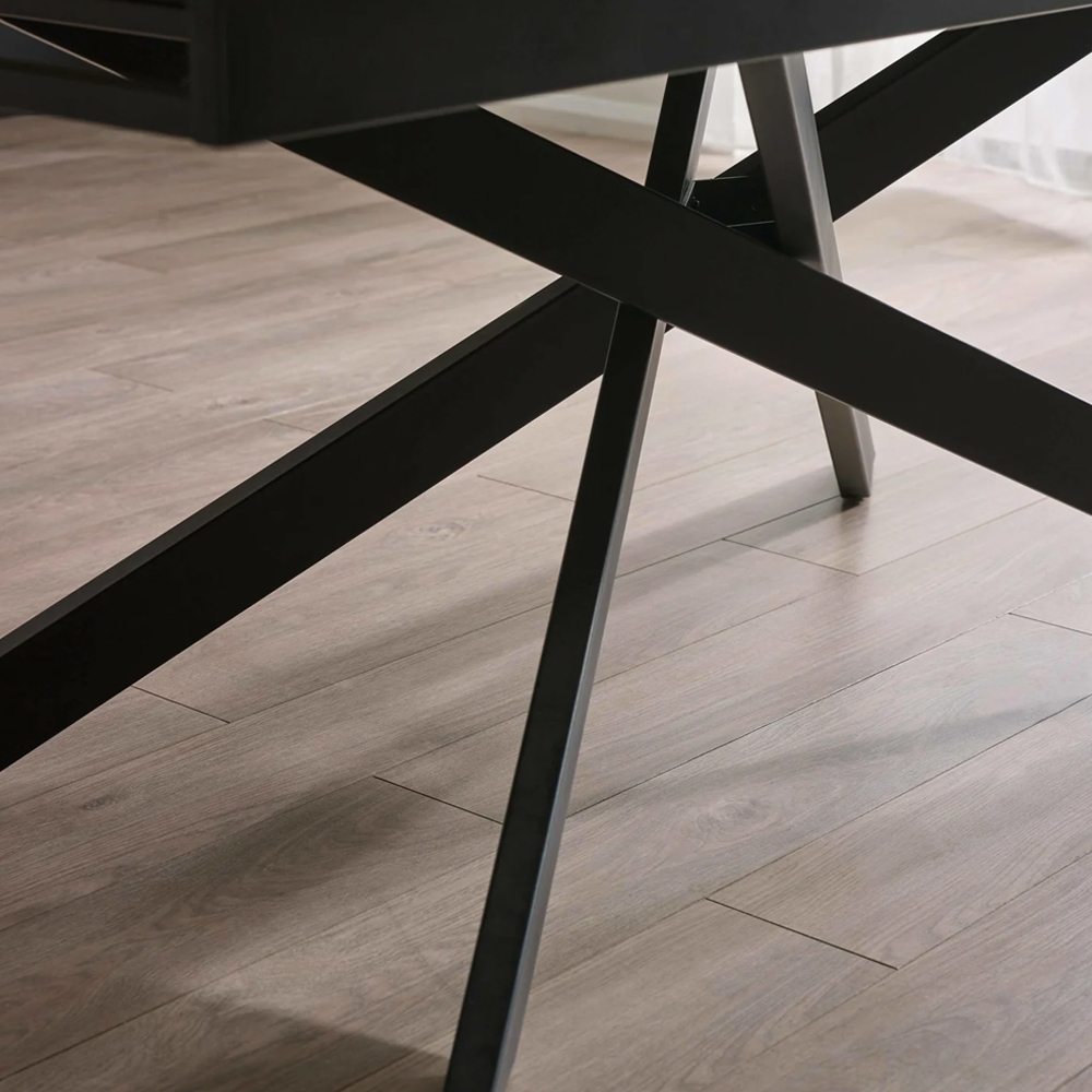 Ocoee Ceramic Top Extending Dining Table - Black