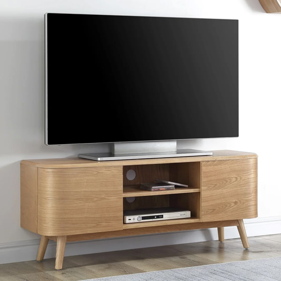 Read more about Ocotlan wooden tv stand with 2 doors in oak