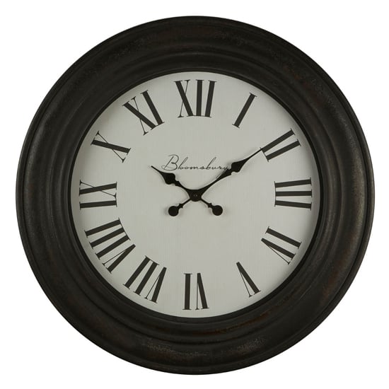 Read more about Ocrasey round antique style wall clock in black