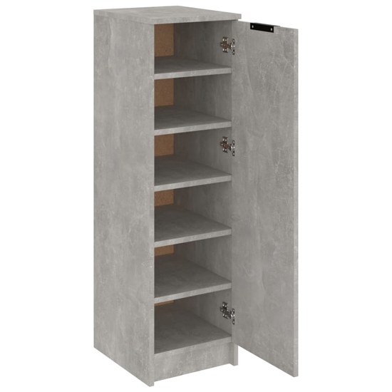 Octave Wooden Shoe Storage Cabinet In Concrete Effect