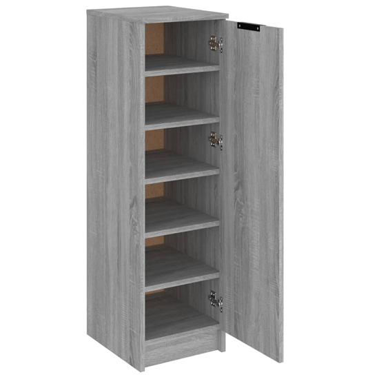 Octave Wooden Shoe Storage Cabinet In Grey Sonoma Oak
