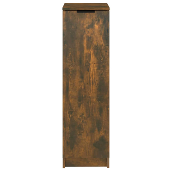 Octave Wooden Shoe Storage Cabinet In Smoked Oak