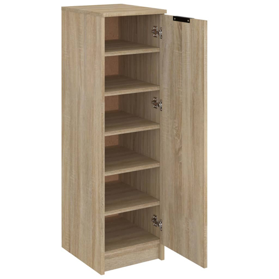 Octave Wooden Shoe Storage Cabinet In Sonoma Oak