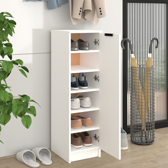 Octave Wooden Shoe Storage Cabinet In White