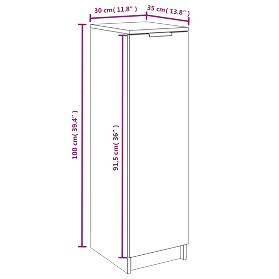 Octave Wooden Shoe Storage Cabinet In White