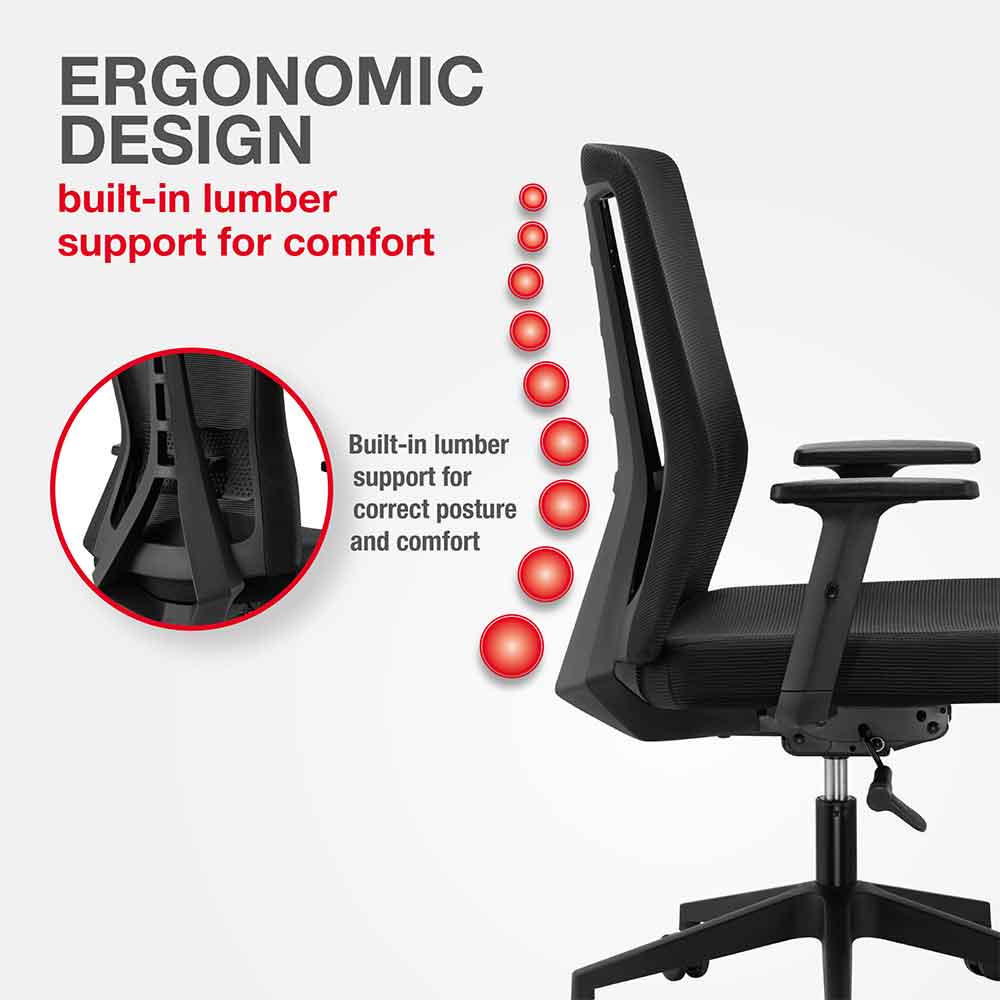 Odenton Fabric Home And Office Chair - Black