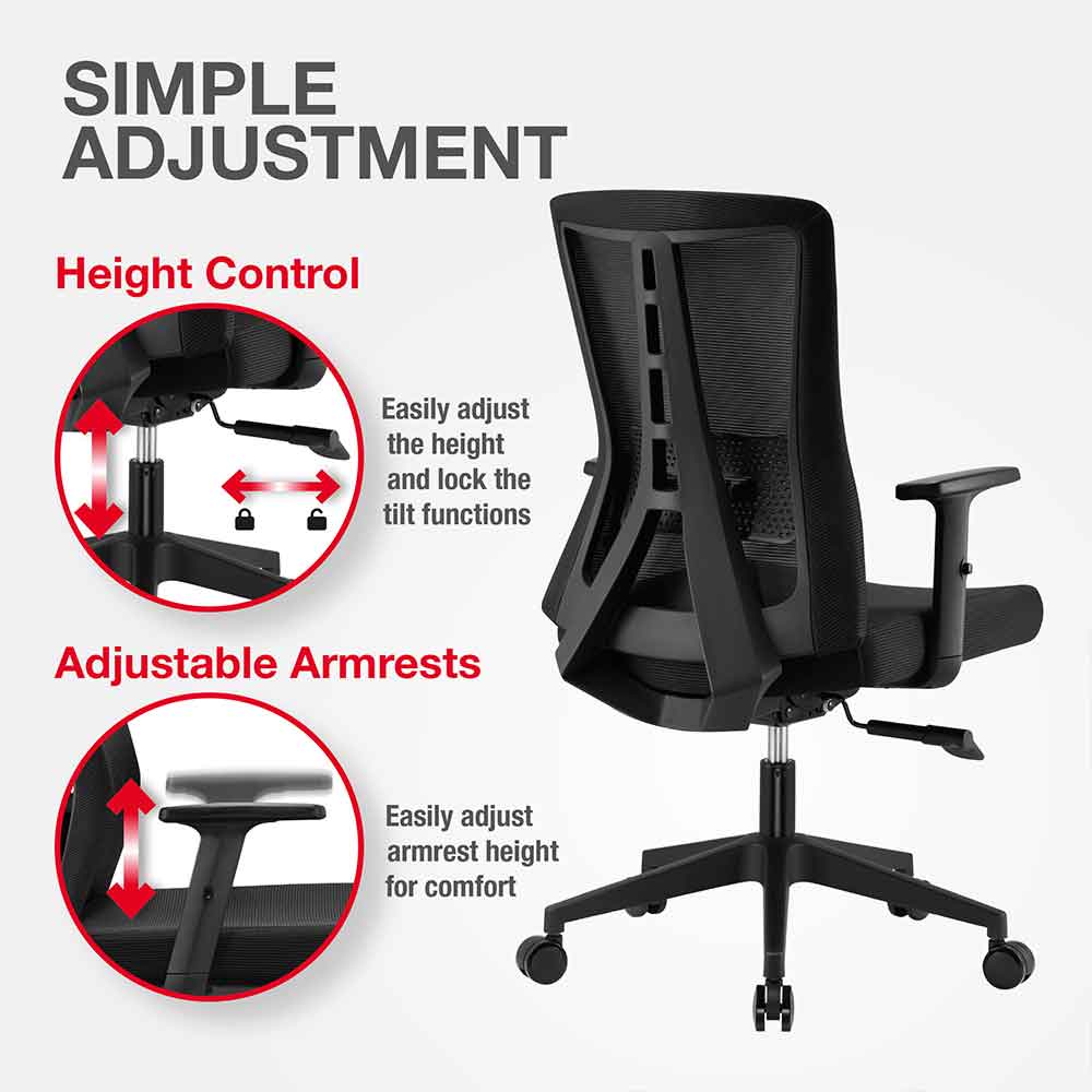 Odenton Fabric Home And Office Chair - Black