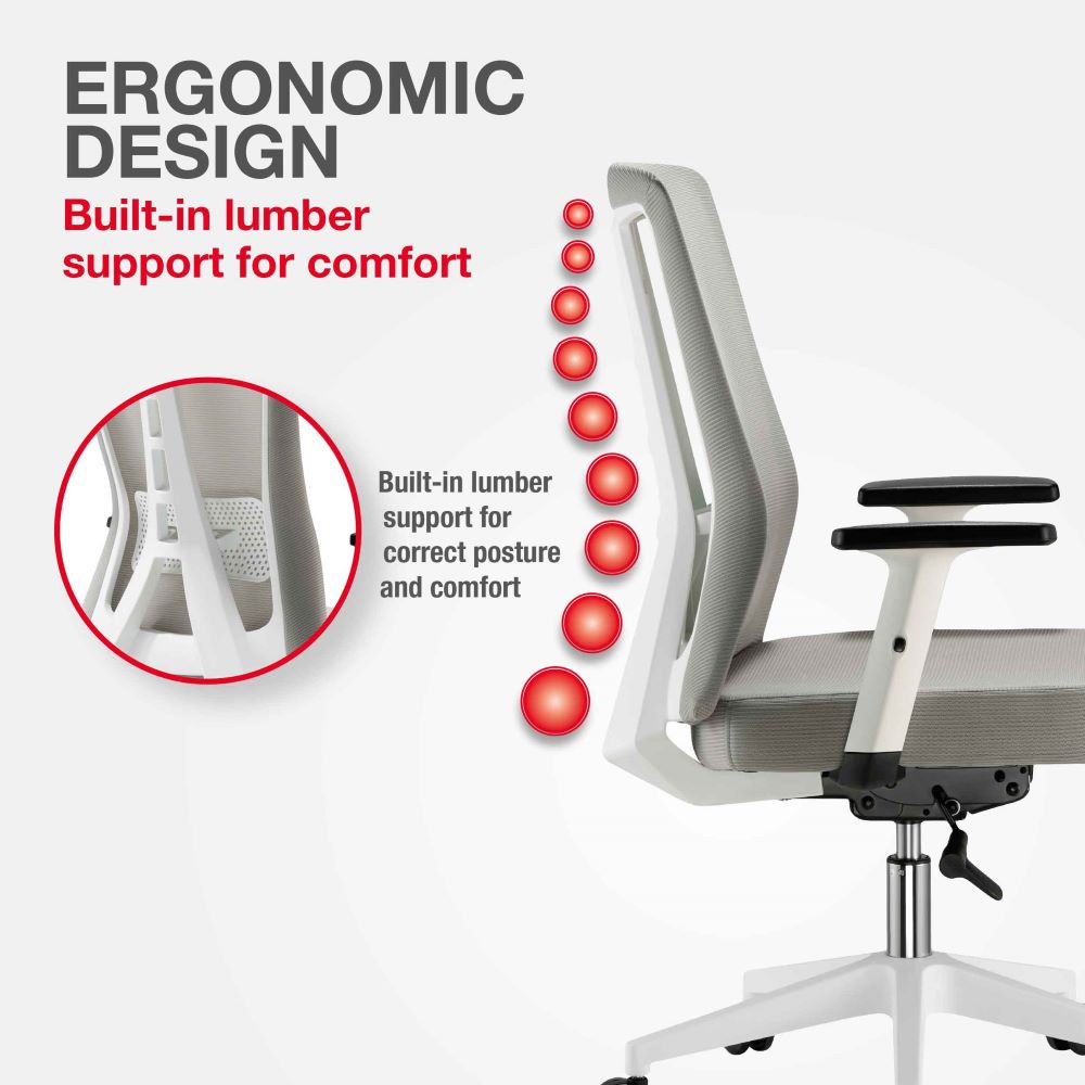 Odenton Fabric Home And Office Chair - Grey
