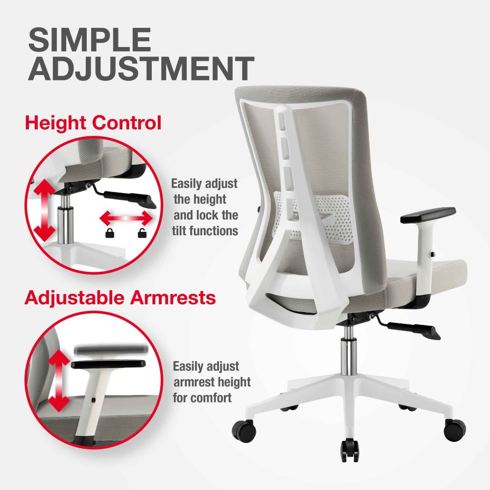 Odenton Fabric Home And Office Chair - Grey