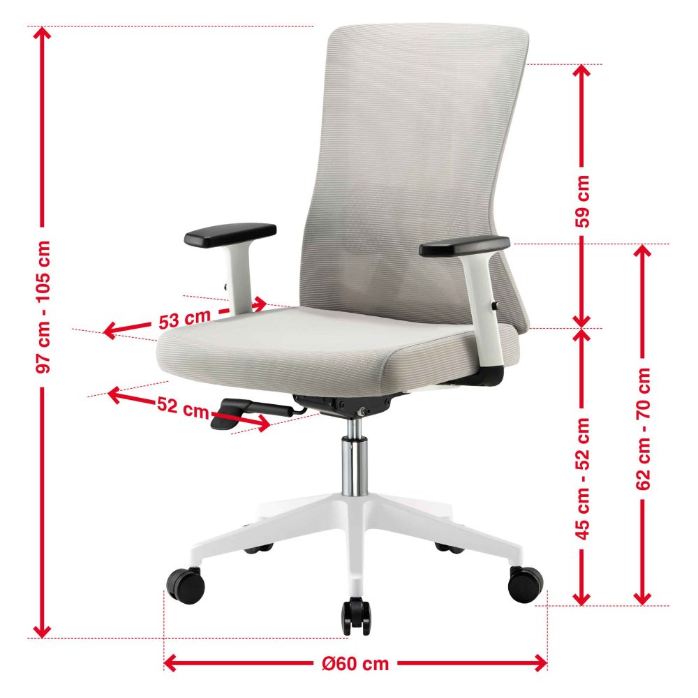 Odenton Fabric Home And Office Chair - Grey