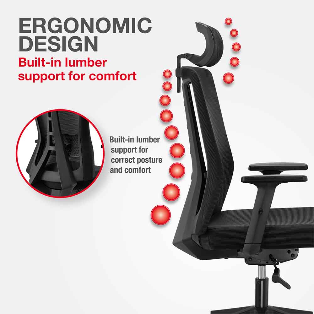 Odenton Fabric Plus Home And Office Chair - Black