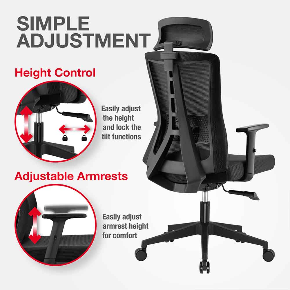 Odenton Fabric Plus Home And Office Chair - Black