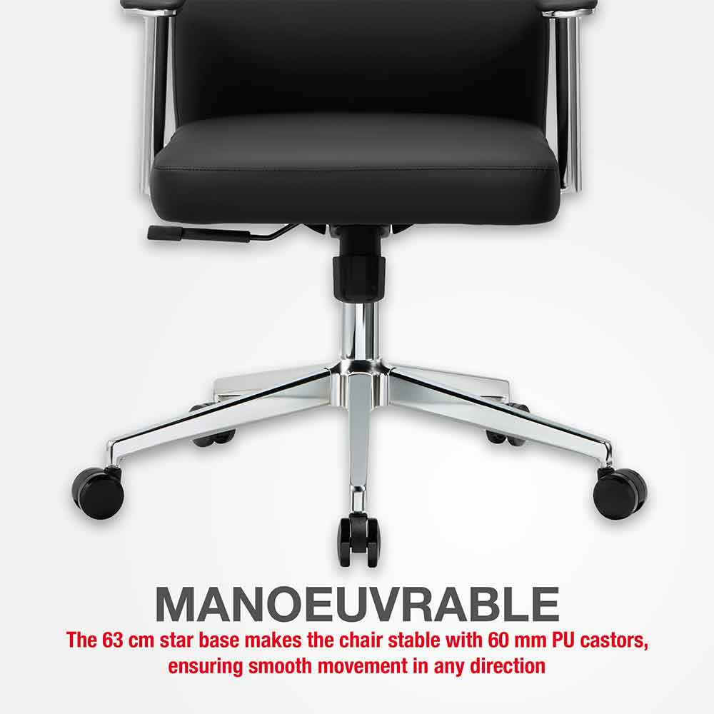 Odenton Faux Leather High-backed Executive Home And Office Chair - Black