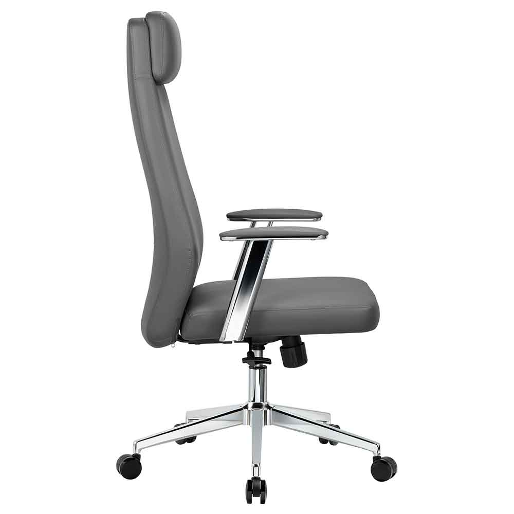 Odenton Faux Leather High-backed Executive Home And Office Chair - Grey