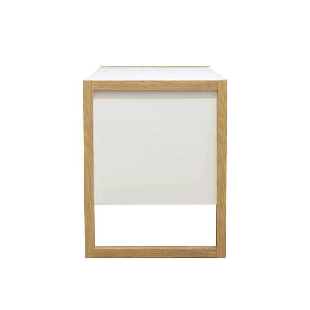 Odenton Wooden Laptop Desk With 3 Drawers - White And Oak