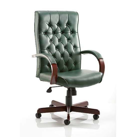 Chesterfield Green Colour Office Chair