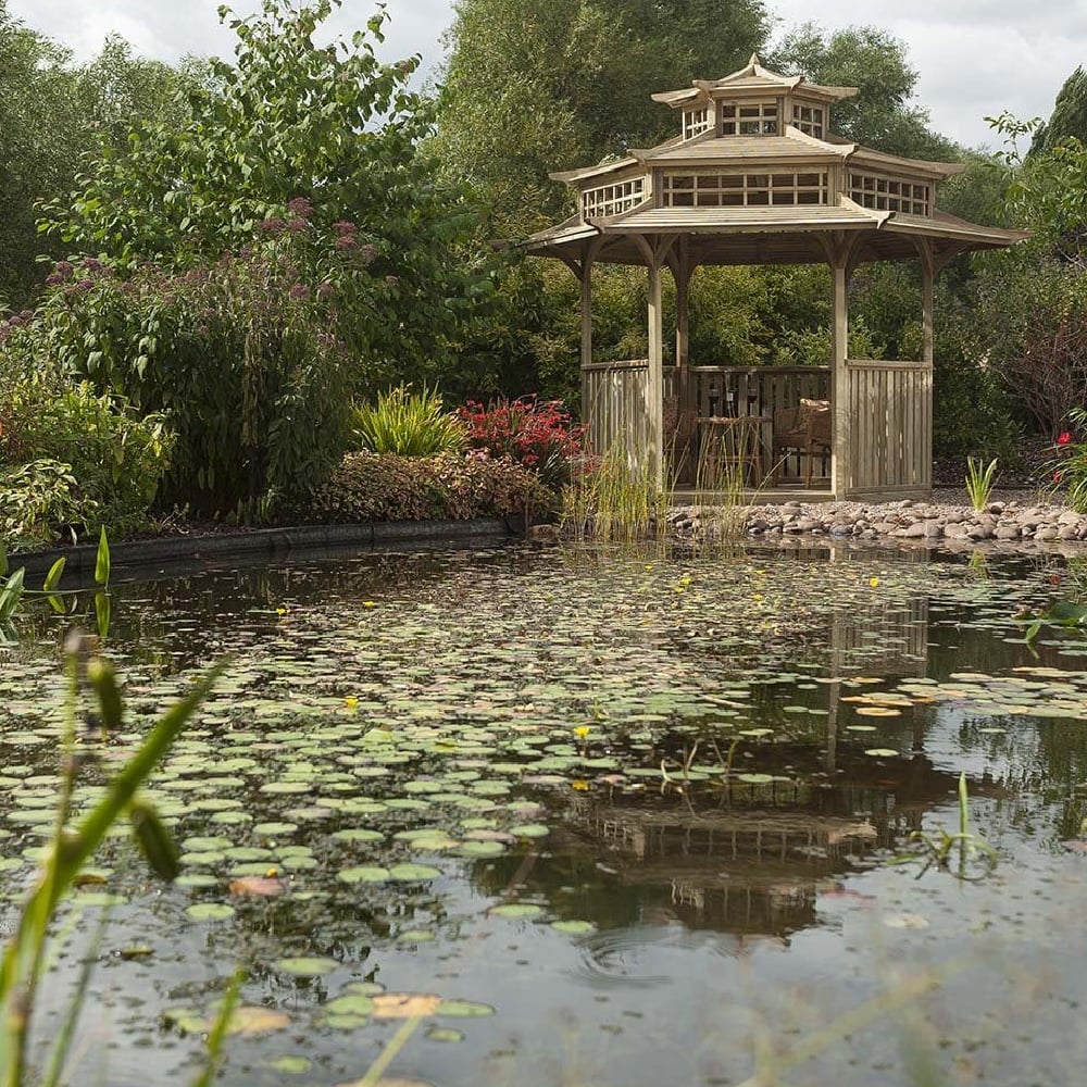Ogbourne Wooden Garden Pagoda Gazebo In Natural