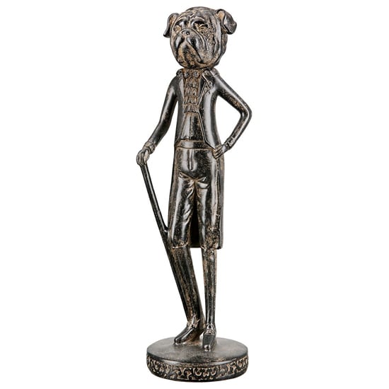 Read more about Ogden polyresin dog gentleman sculpture in brown