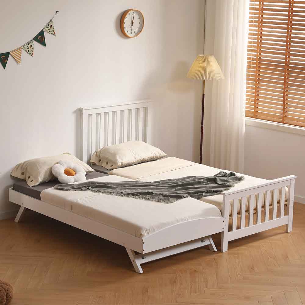 Ogden Wooden Single Bed In White