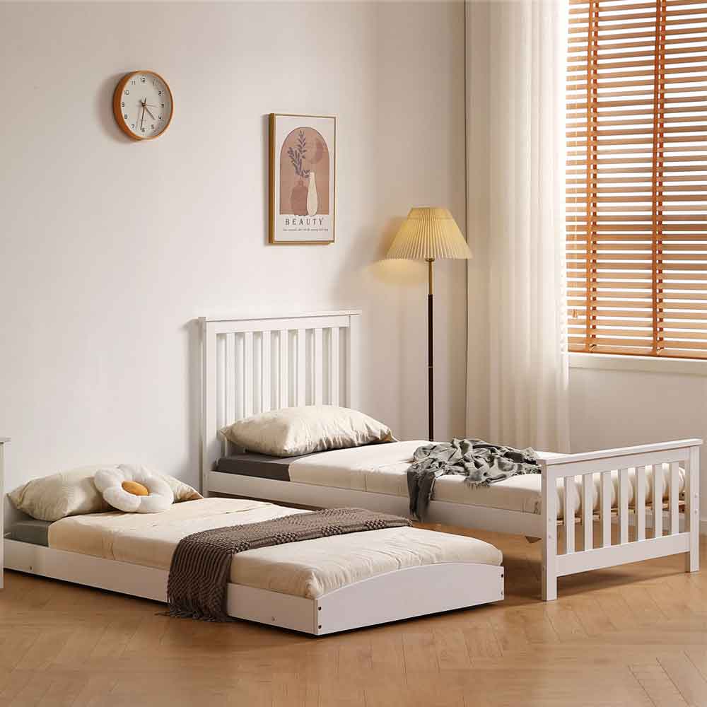 Ogden Wooden Single Bed In White