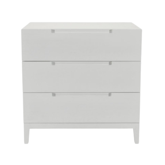 Product photograph of Ogen Wooden Chest Of 3 Drawers In White from Furniture in Fashion