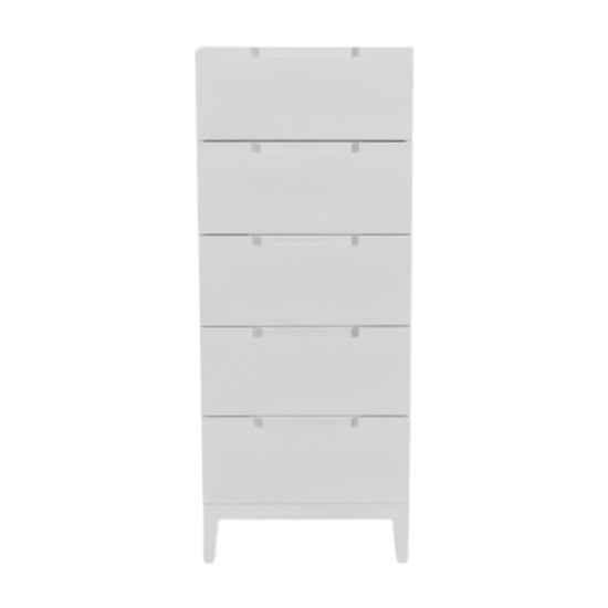 Read more about Ogen wooden chest of 5 drawers narrow in white