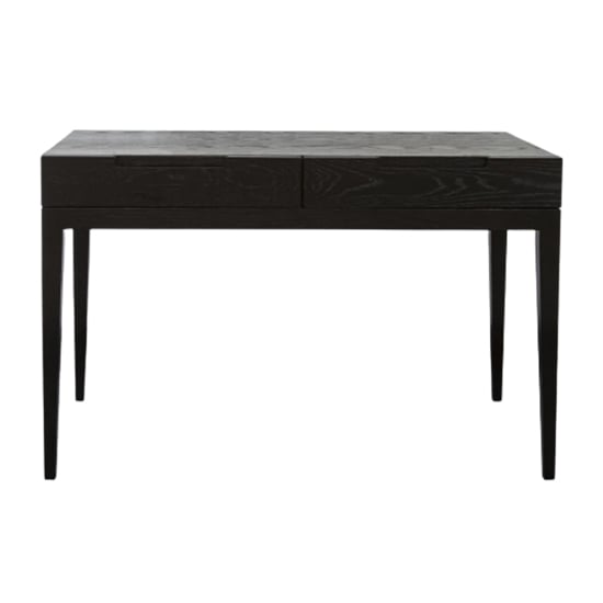 Photo of Ogen wooden dressing table with 2 drawers in black