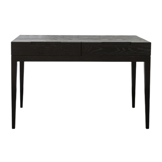 Read more about Ogen wooden dressing table with 2 drawers in black