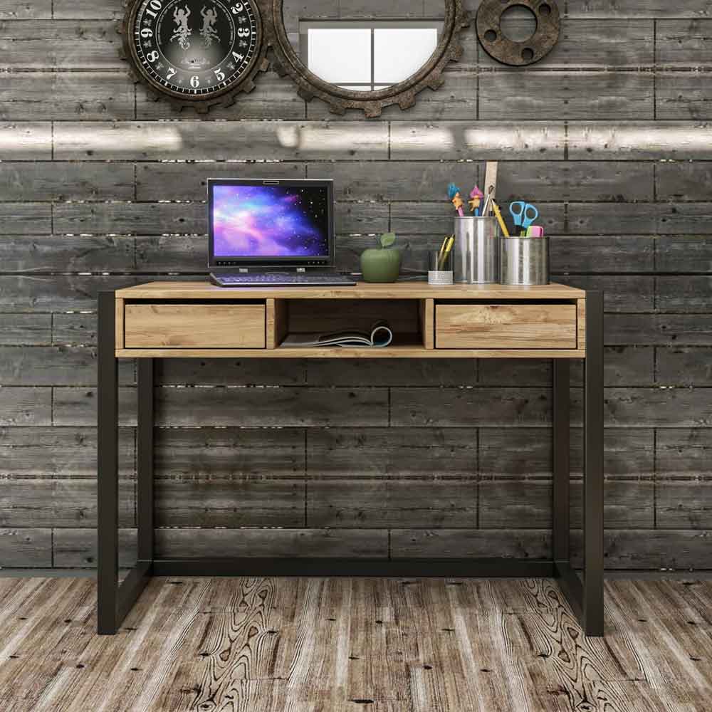 Ogene Wooden Laptop Desk in Atlantic Pine and Black
