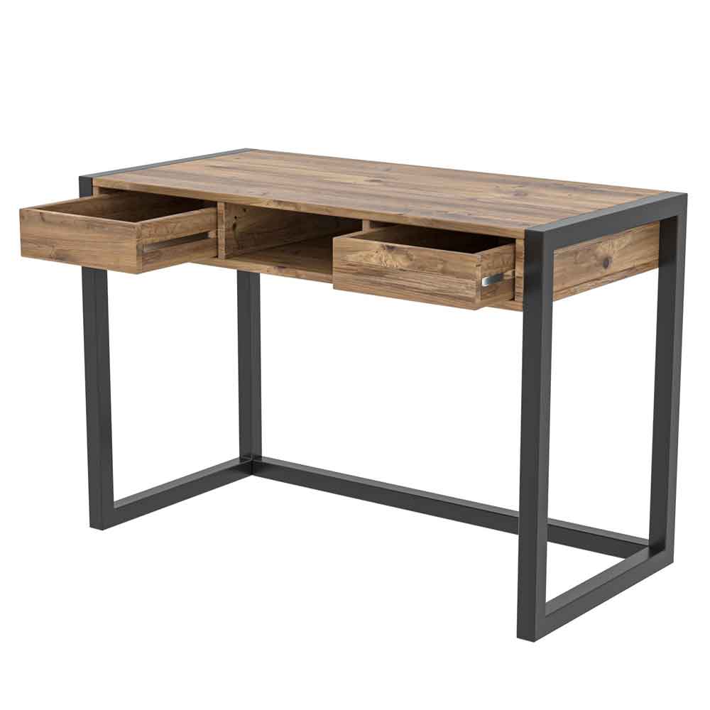 Ogene Wooden Laptop Desk in Atlantic Pine and Black