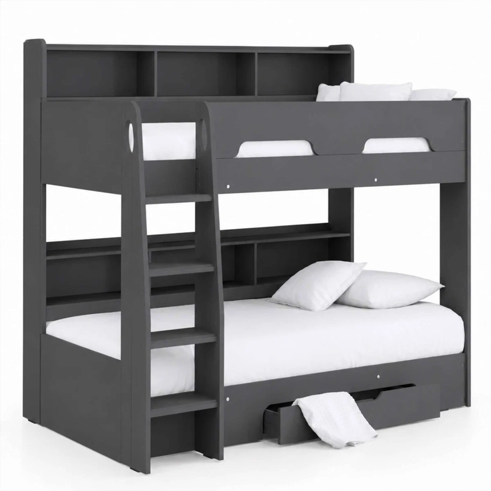 Oihane Wooden Bunk Bed in Anthracite