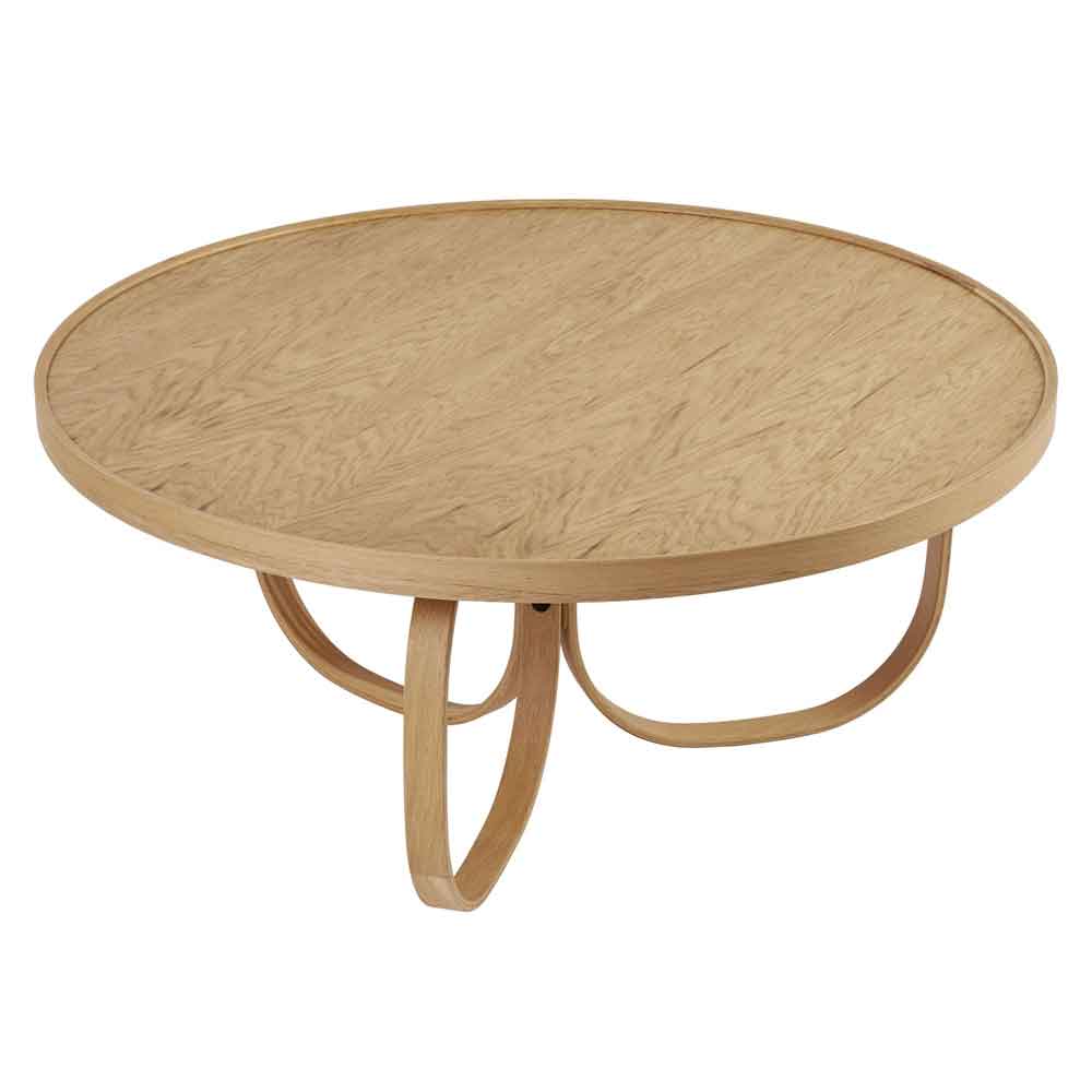 Oita Round Wooden Coffee Table in Oak