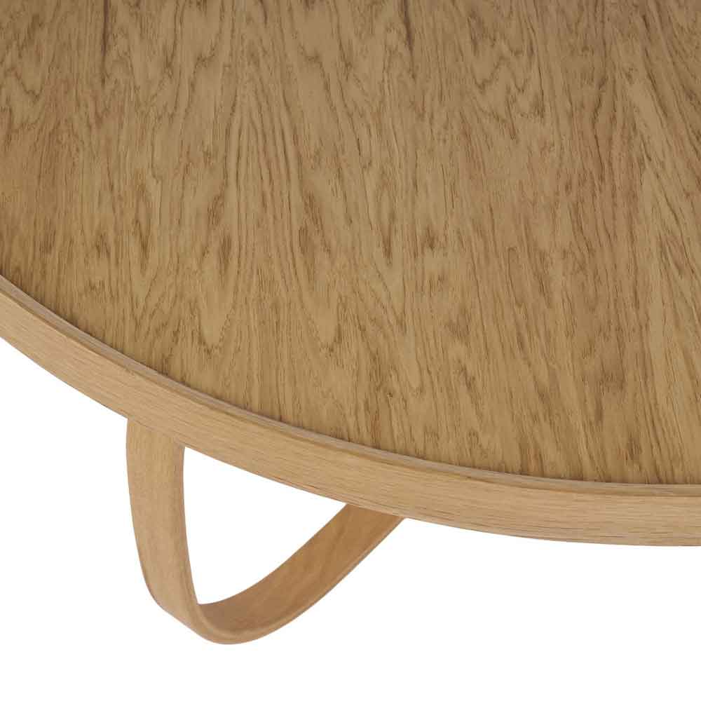 Oita Round Wooden Coffee Table in Oak