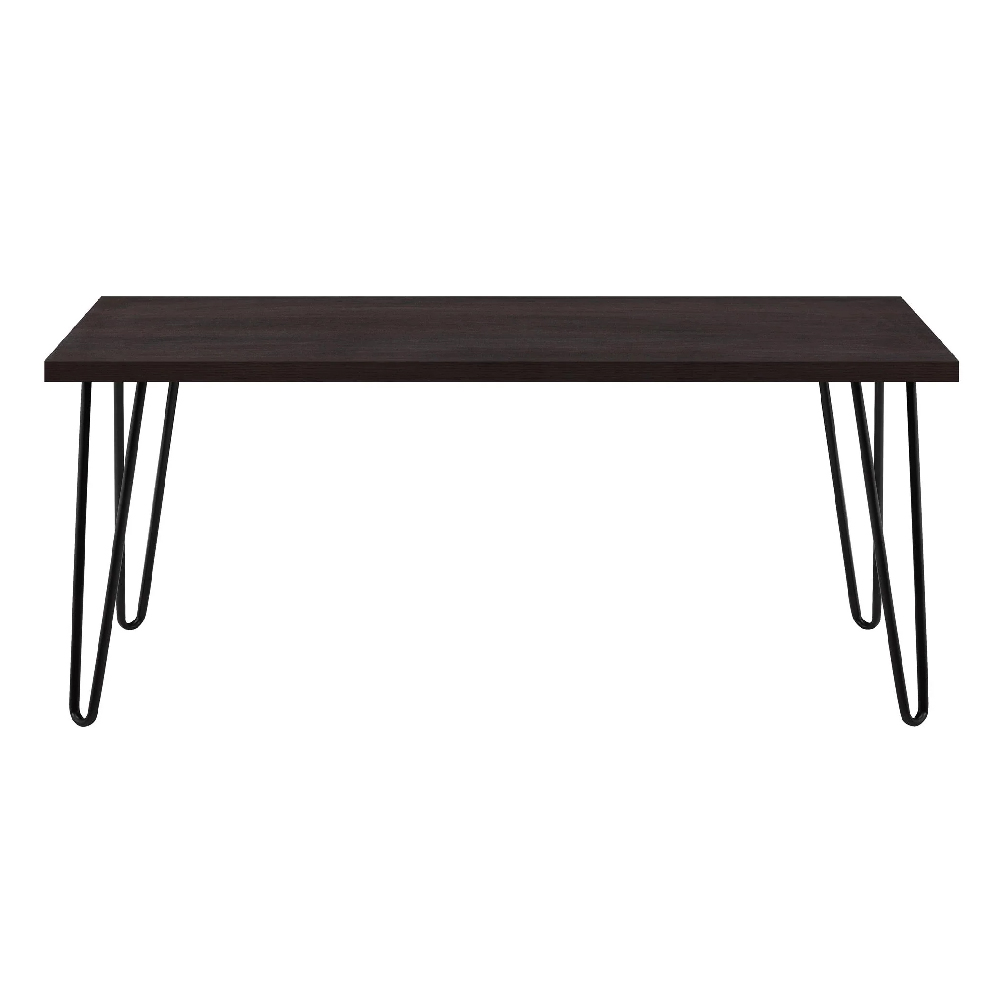 Ojai Wooden Coffee Table In With Black Legs In Espresso