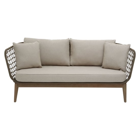 Okala Woven 2 Seater Sofa With Grey Fabric Cushion In Natural_2