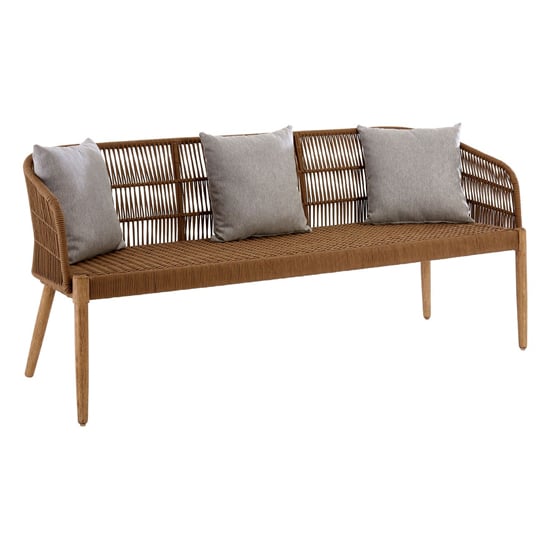 Product photograph of Okala Woven Latte Cotton Rope 3 Seater Sofa In Natural from Furniture in Fashion