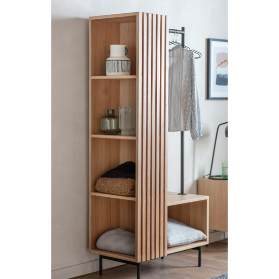 Okayama Wooden Open Wardrobe In Oak FiF