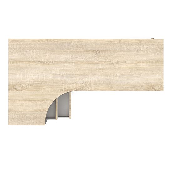 Oklo Wooden Laptop Desk With 2 Drawers In White And Oak